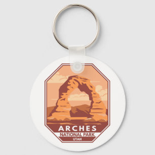 Arches National Park Utah Delicate Arch Retro Sleutelhanger
