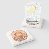 Arches National Park Utah Delicate Arch Retro Stenen Onderzetter (Zijkant)