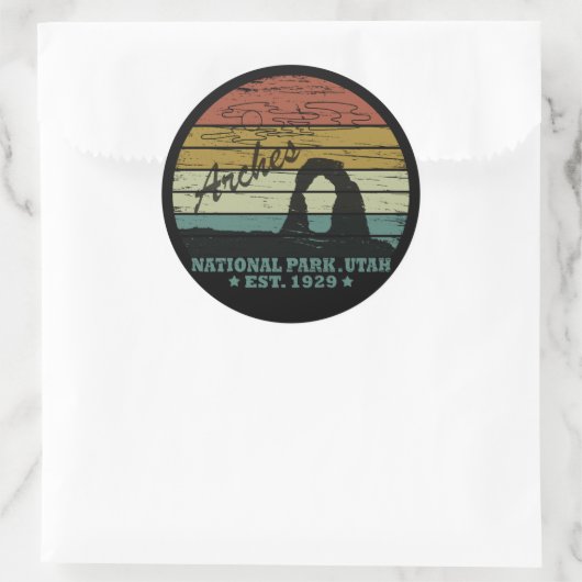 Arches National Park Utah Delicate Arch  Ronde Sticker (Tas)
