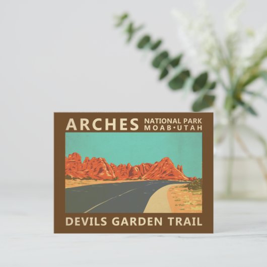 Arches National Park Utah Devils Garden Trail Briefkaart (Staand voorkant)