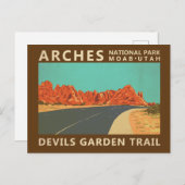 Arches National Park Utah Devils Garden Trail Briefkaart (Voorkant / Achterkant)