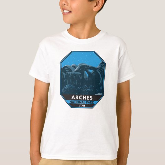 Arches National Park Utah Night Sky  T-Shir T-shirt (Voorkant)