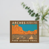 Arches National Park Utah Park Avenue Trail 2 Briefkaart (Staand voorkant)