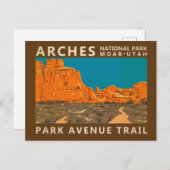 Arches National Park Utah Park Avenue Trail 2 Briefkaart (Voorkant / Achterkant)