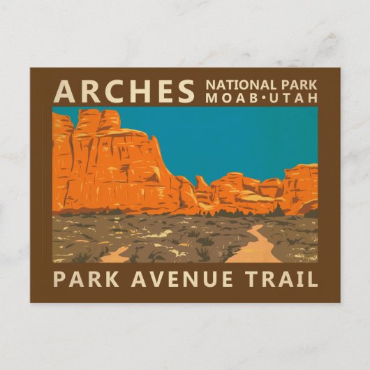 Arches National Park Utah Park Avenue Trail 2 Briefkaart (Voorkant)
