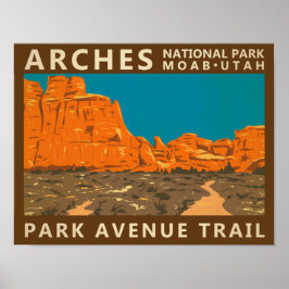 Arches National Park Utah Park Avenue Trail 2 Poster