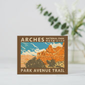 Arches National Park Utah Park Avenue Trail 3 Briefkaart (Staand voorkant)