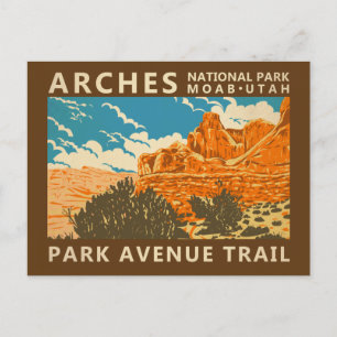 Arches National Park Utah Park Avenue Trail 3 Briefkaart