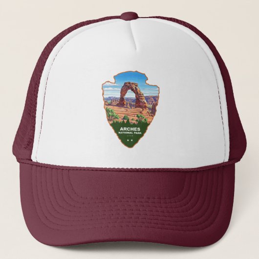 Arches National Park Utah Pijl Trucker Pet (Voorkant)