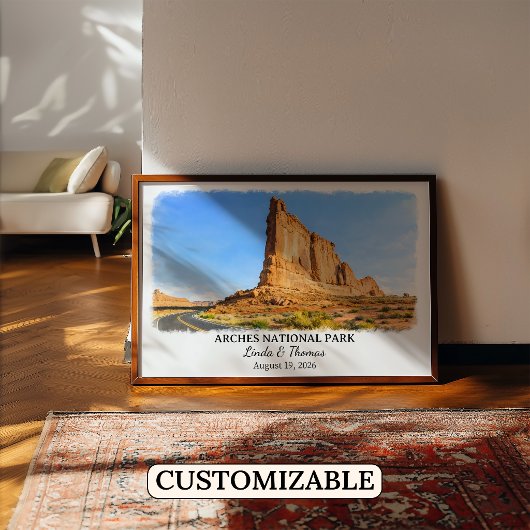 Arches National Park Utah Poster, Aquarel Poster