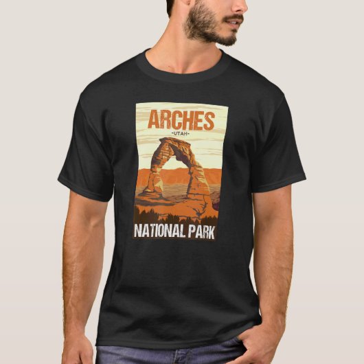 Arches National Park Utah Poster Design T-shirt (Voorkant)