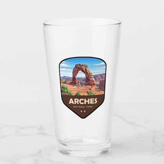 Arches National Park Utah Schild Glas (Voorkant)