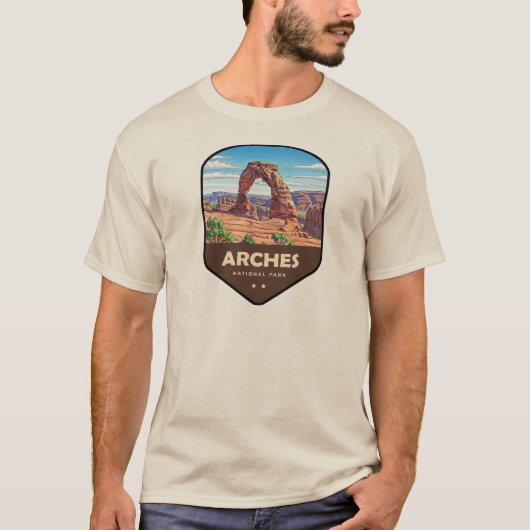 Arches National Park Utah Schild T-shirt (Voorkant)
