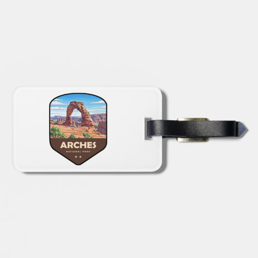 Arches National Park Utah Shield Bagagelabel (Achterkant horizontaal)