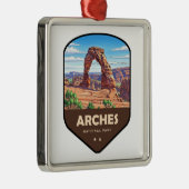 Arches National Park Utah Shield Metalen Ornament (Rechts)