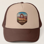 Arches National Park Utah Shield Trucker Pet (Voorkant)