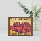Arches National Park Utah Skyline Arch Trail Retro Briefkaart (Staand voorkant)