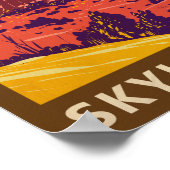 Arches National Park Utah Skyline Arch Trail Retro Poster (Hoek)