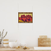 Arches National Park Utah Skyline Arch Trail Retro Poster (Keuken)