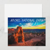 Arches National Park Utah Souvenir Travel Briefkaart (Voorkant / Achterkant)