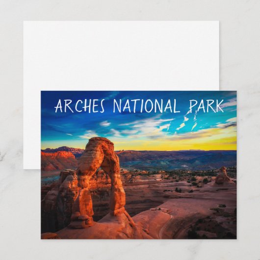 Arches National Park Utah Souvenir Travel Briefkaart (Voorkant / Achterkant)