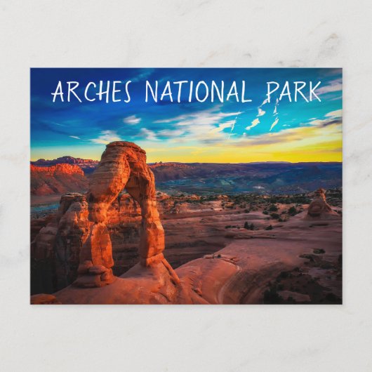 Arches National Park Utah Souvenir Travel Briefkaart (Voorkant)