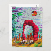 Arches National Park Utah Travel Art Briefkaart (Voorkant / Achterkant)