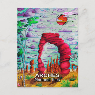 Arches National Park Utah Travel Art Briefkaart