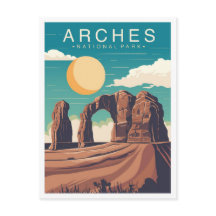 Arches National Park Utah USA Travel Illustration