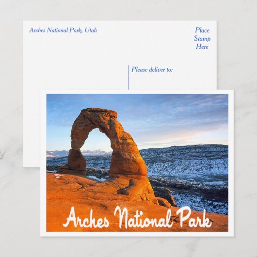 Arches National Park, Utah, Verenigde Staten Briefkaart (Voorkant / Achterkant)
