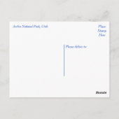 Arches National Park, Utah, Verenigde Staten Briefkaart (Achterkant)