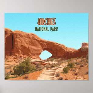 Arches National Park Utah Vintage Poster