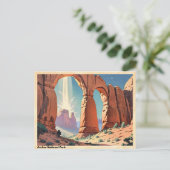 Arches National Park Utah Vintage Reizen Briefkaart (Staand voorkant)