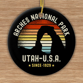 Arches National Park Utah Vintage Sunset Keramisch Ornament