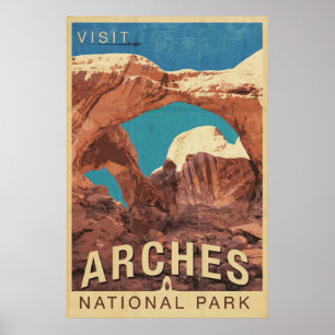 Arches National Park Vintage Reis Kunst Poster