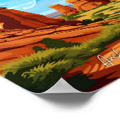 Arches National Park Vintage Travel Illustratie Poster (Hoek)