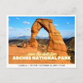 Arches National Park Wedding Sla de datum op Briefkaart (Voorkant)
