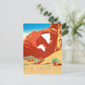 Arches Nat'l Park Vintage Poster, See America, Briefkaart (Staand voorkant)