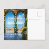 Arches of Italy Elegant Save The Date ZZ Aankondigingskaart (Achterkant)