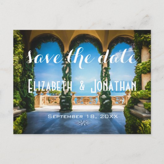 Arches of Italy Elegant Save The Date ZZ Aankondigingskaart (Voorkant)