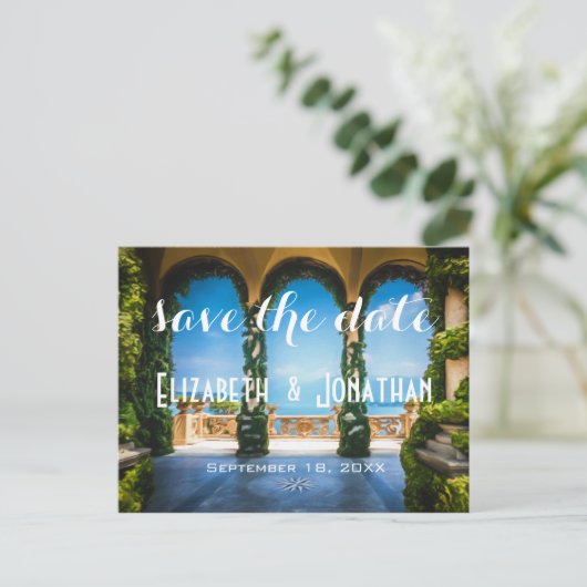 Arches of Italy Elegant Save The Date ZZ Aankondigingskaart (Staand voorkant)