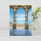 Arches of Italy Elegant Wedding Invitation Kaart (Staand voorkant)