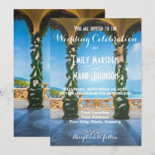 Arches of Italy Elegant Wedding Invitation Kaart