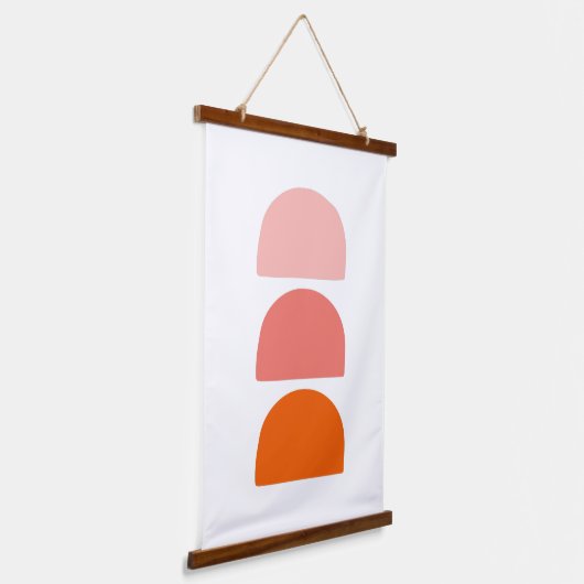 Arches Roze koraal Sinaasappel Hangend Wandkleed (Gebogen)