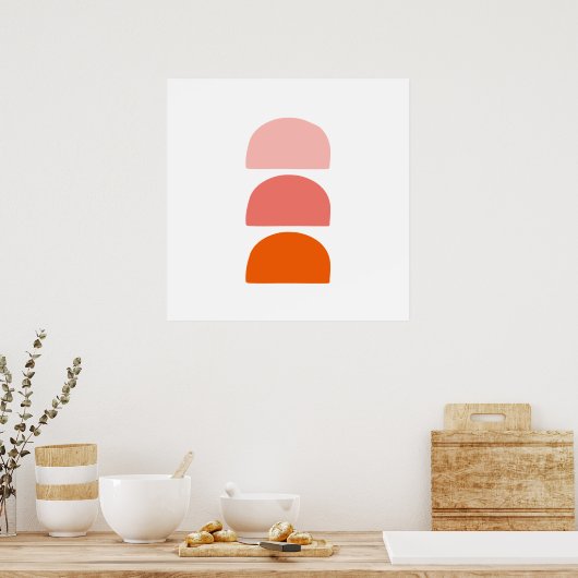 Arches Roze koraal Sinaasappel Poster (Keuken)