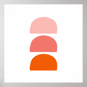 Arches Roze koraal Sinaasappel Poster