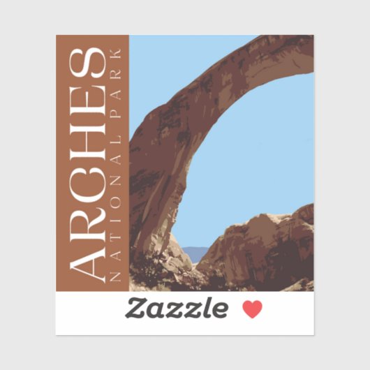 Arches Sticker, Nationaal Park Decal Sticker (Vel)