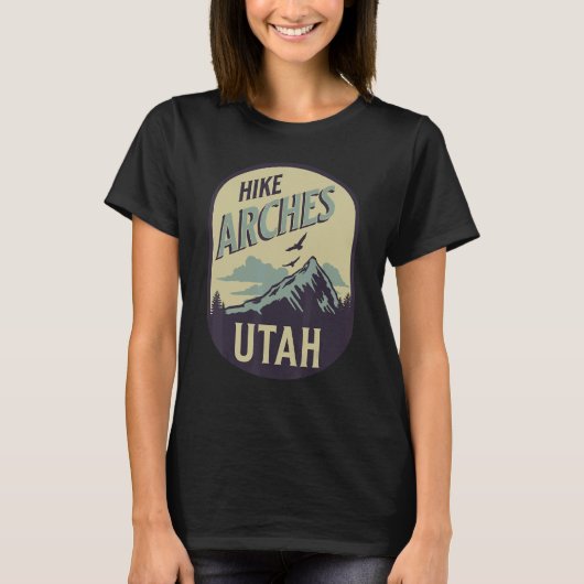 Arches Utah Hike Mountain buiten T-shirt (Voorkant)