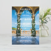 Arches van Italië Elegant Bridal Shower Invitation Kaart (Staand voorkant)