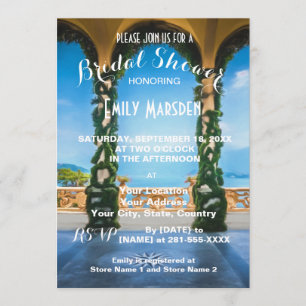 Arches van Italië Elegant Bridal Shower Invitation Kaart